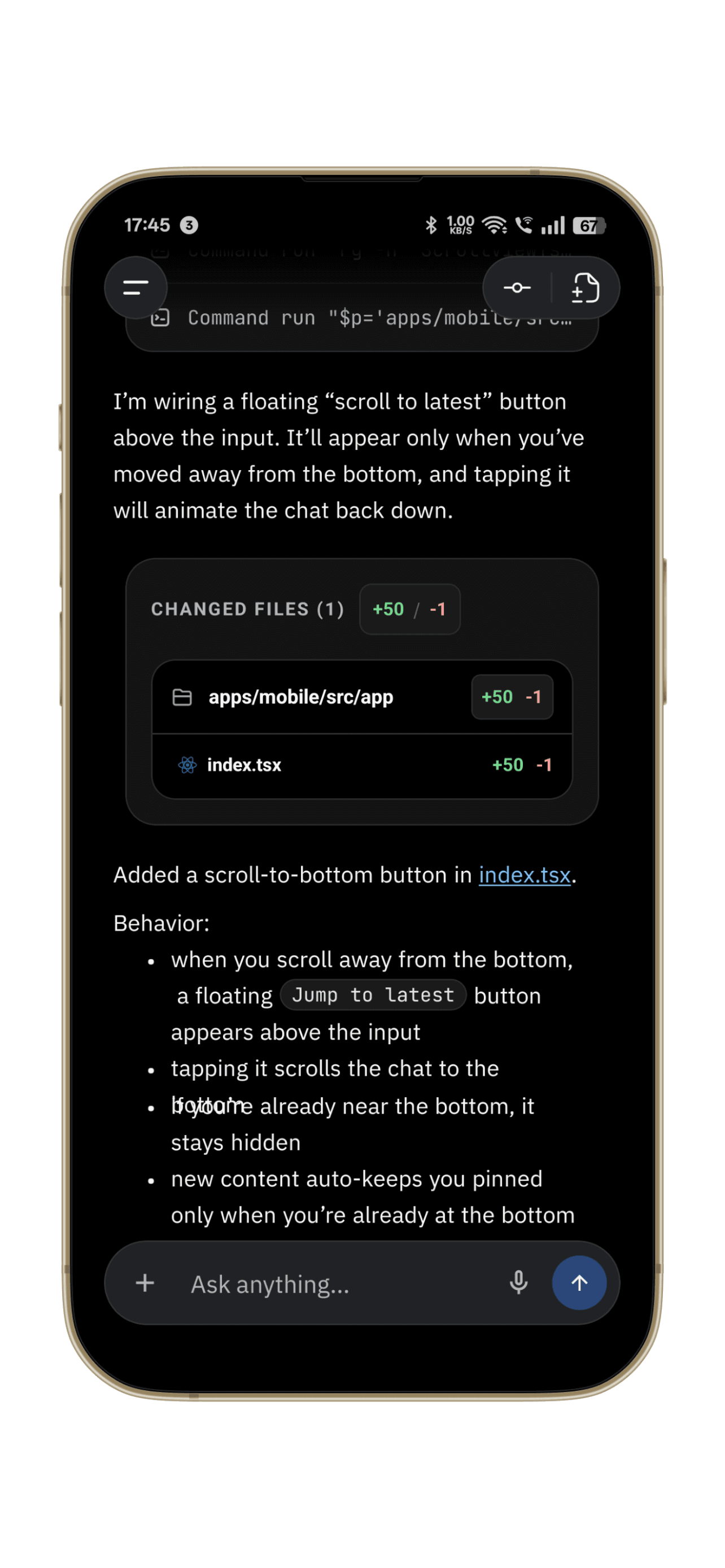 Codex App Interface
